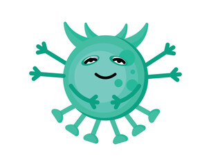 Cartoon colorful monster. Childrens illustration.