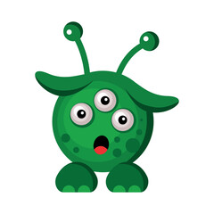 Cartoon colorful monster. Childrens illustration.
