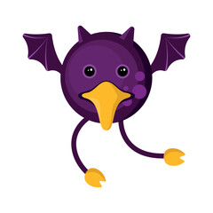 Cartoon colorful monster. Childrens illustration.