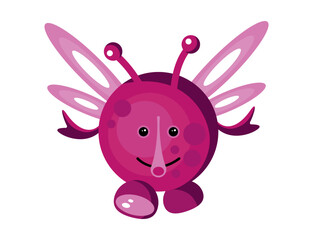 Cartoon colorful monster. Childrens illustration.