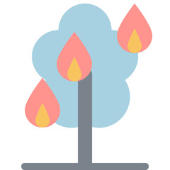 tree fire icon