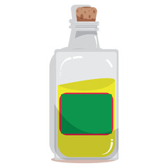 Isolated tequila bottle sketch icon Vector