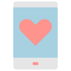 mobile love icon