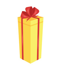 Vector colorful gift boxe with ribbon and bow.
