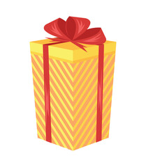 Vector colorful gift boxe with ribbon and bow.
