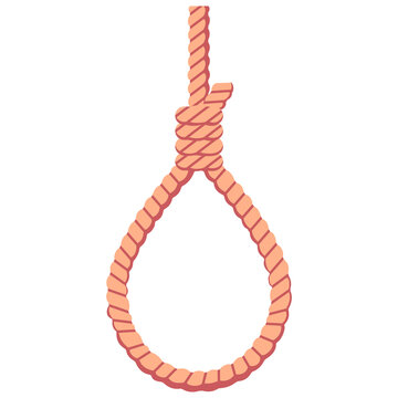 Noose vector cartoon illustration isolated on a white background.