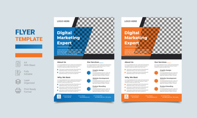 Corporate Business Flyer Template design,Business abstract vector template.Corporate business flyer poster pamphlet brochure cover template design,Banner, Website Design,promotion