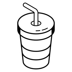 A disposable drink line icon