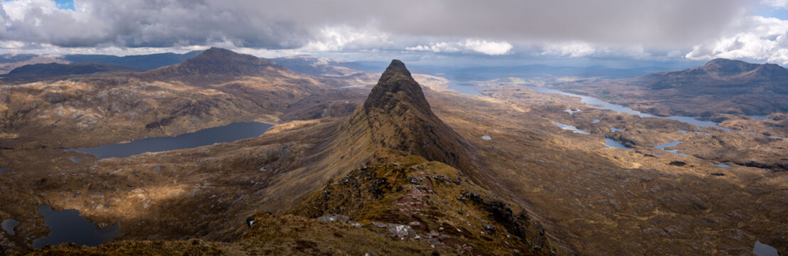 Viewpoint from Suilven, Scottish Highlands, Scotland