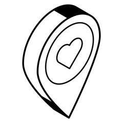 A love location isometric vector design 