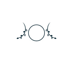 triple moon goddess simple symbol tattoo art idea