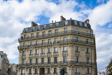 Plakat Paris, beautiful ancient building in the parc Monceau, public garden, in a luxury area 