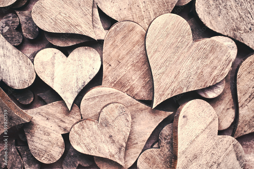 Wall mural Rustic heart.