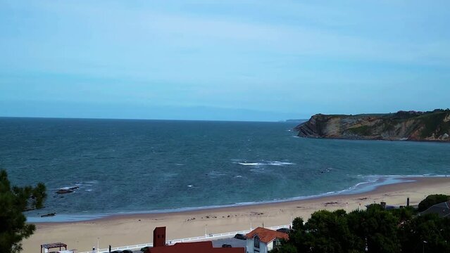Beach of Comillas, Cantabria, Spain.