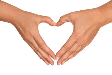 
Gesture series: hands symbolically form a heart.