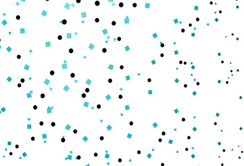 Light BLUE vector backdrop with lines, circles, rhombus.