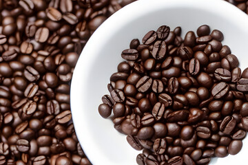 a photo of roasted coffee beans, popular drink ingredient