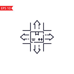 All region delivery line icon isolated sign symbol Vector