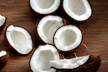 a picture of coconuts, a healthy, natural food ingredient