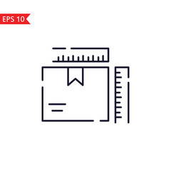 Cargo size line icon isolated sign symbol Vector