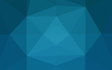 Dark BLUE vector polygonal template.