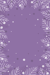Fototapeta na wymiar Christmas branches. Greeting card template. Vector illustration