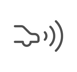 Car dashboard icon outline and linear vector.
