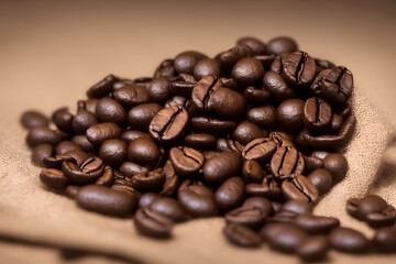 a photo of roasted coffee beans, popular drink ingredient