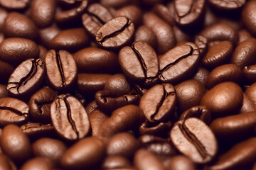 a photo of roasted coffee beans, popular drink ingredient