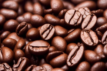 a photo of roasted coffee beans, popular drink ingredient