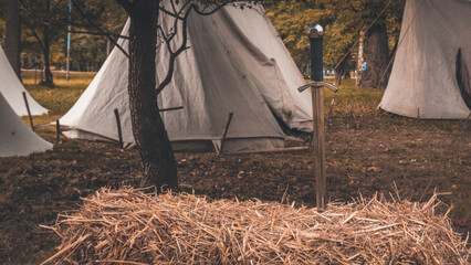 tent in the forest