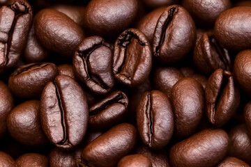 a photo of roasted coffee beans, popular drink ingredient