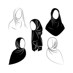Hijab logo and symbol vector template