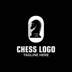 Letter O Horse Chess Logo Design Template Inspiration, Vector Illustration.