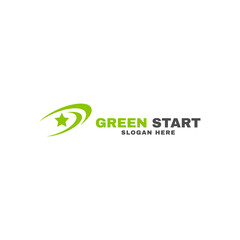 Green start company  logo design