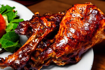photo of roast turkey, well cooked carnivore food, a protein source