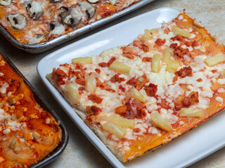 street food pizza on a plate
