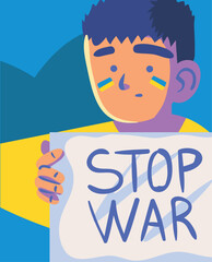 Ukraine no war, card