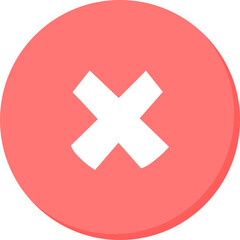 Cross mark icon. Flat icon for web and mobile applications. Illustration