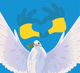 Ukraine no war, pigeon bird