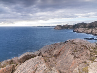 Fototapeta na wymiar Die raue Südküste Norwegens bei Lindesness