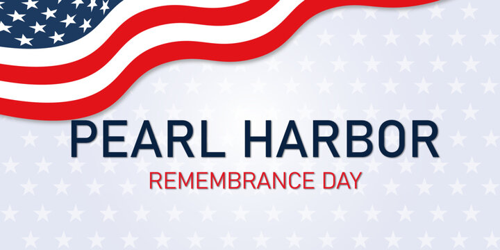 Pearl Harbor Remembrance Day Banner. Vector Illustration