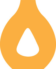 Vector boho vase with a hole flat style illustration