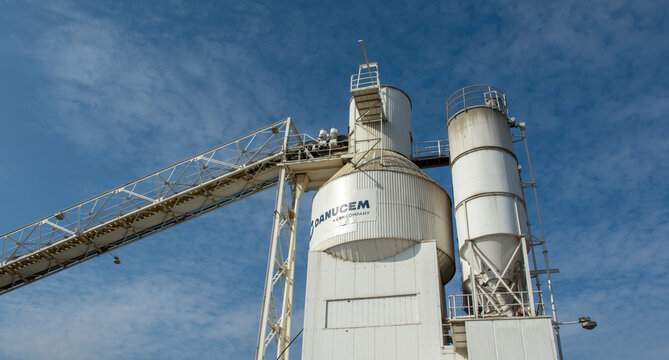 Bratislava, Slovakia - October, 16, 2022 : Danucem, a CRH company, one of the leaders in the construction industry.
