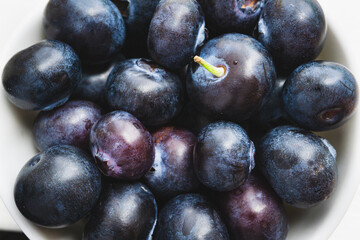 Close up of fresh organic blueberries   
