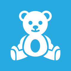 teddy bear icon, on a white background, vector illustration