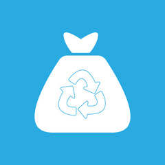Garbage bag icon, recycling concept, vector illustration