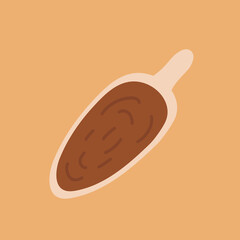 .Flat sauce boat vector illustration. Hand drawn gravy boat top view illustration.
