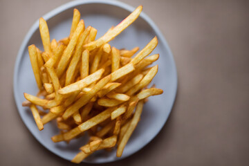 french fries, a popular fast food item, fatty meal