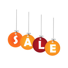 Christmas toys icon, sale concept, vector illustration